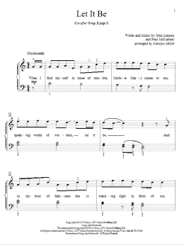 page one of Let It Be (Educational Piano)