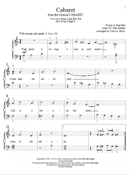 page one of Cabaret (Educational Piano)