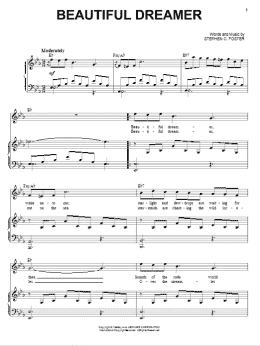 page one of Beautiful Dreamer (Piano & Vocal)