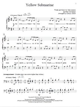 page one of Yellow Submarine (Educational Piano)