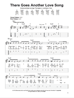 page one of There Goes Another Love Song (Easy Guitar Tab)
