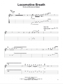 page one of Locomotive Breath (Guitar Tab (Single Guitar))