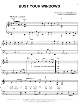 page one of Bust Your Windows (Easy Piano)