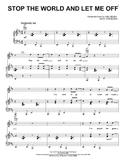 page one of Stop The World And Let Me Off (Piano, Vocal & Guitar Chords (Right-Hand Melody))