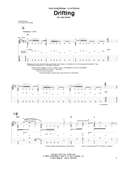 page one of Drifting (Guitar Tab)