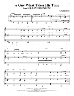 page one of A Guy What Takes His Time (Piano & Vocal)