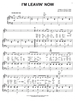 page one of I'm Leavin' Now (Piano, Vocal & Guitar Chords (Right-Hand Melody))