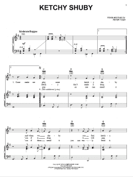 page one of Ketchy Shuby (Piano, Vocal & Guitar Chords (Right-Hand Melody))