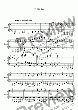 page one of Sonata No.1 for piano solo, mvt. 2