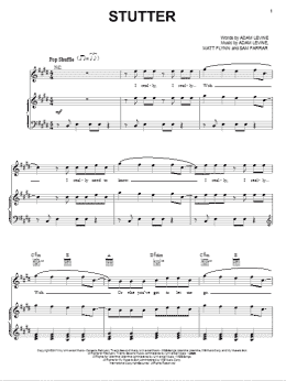 page one of Stutter (Piano, Vocal & Guitar Chords (Right-Hand Melody))