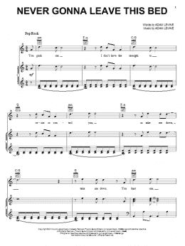 page one of Never Gonna Leave This Bed (Piano, Vocal & Guitar Chords (Right-Hand Melody))