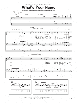 page one of What's Your Name (Bass Guitar Tab)