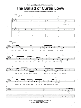 page one of The Ballad Of Curtis Loew (Bass Guitar Tab)