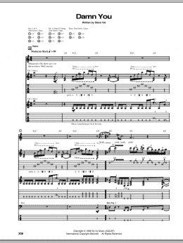 page one of Damn You (Guitar Tab)