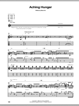 page one of Aching Hunger (Guitar Tab)