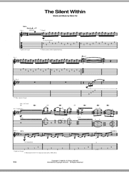 page one of The Silent Within (Guitar Tab)