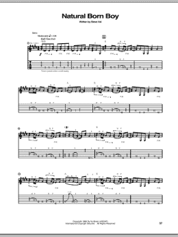 page one of Natural Born Boy (Guitar Tab)