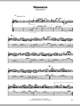 page one of Massacre (Guitar Tab)