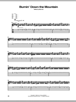 page one of Burnin' Down The Mountain (Guitar Tab)