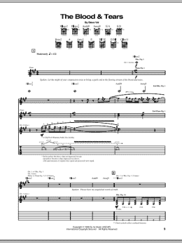 page one of The Blood & Tears (Guitar Tab)