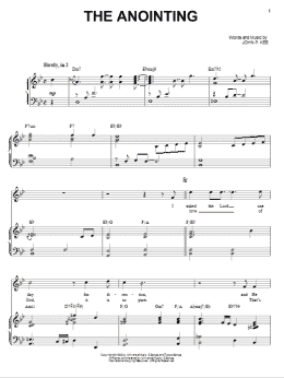 page one of The Anointing (Piano, Vocal & Guitar Chords (Right-Hand Melody))