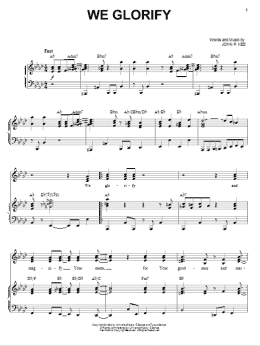 page one of We Glorify (Piano, Vocal & Guitar Chords (Right-Hand Melody))