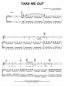 page one of Take Me Out (Piano, Vocal & Guitar Chords (Right-Hand Melody))