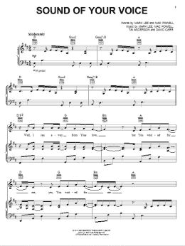 page one of Sound Of Your Voice (Piano, Vocal & Guitar Chords (Right-Hand Melody))
