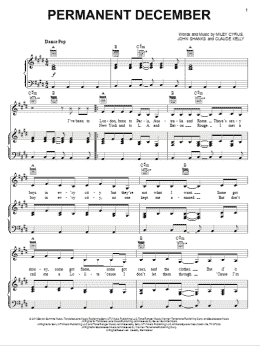 page one of Permanent December (Piano, Vocal & Guitar Chords (Right-Hand Melody))