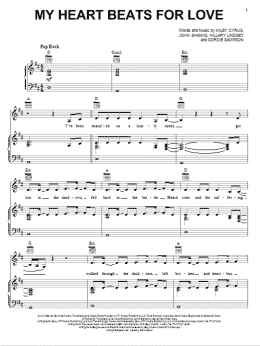 page one of My Heart Beats For Love (Piano, Vocal & Guitar Chords (Right-Hand Melody))