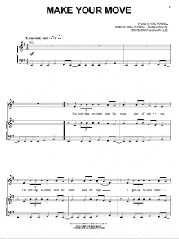 page one of Make Your Move (Piano, Vocal & Guitar Chords (Right-Hand Melody))