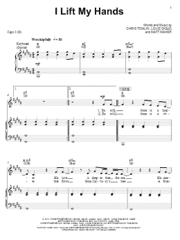 page one of I Lift My Hands (Piano, Vocal & Guitar Chords (Right-Hand Melody))