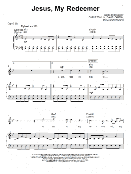 page one of Jesus, My Redeemer (Piano, Vocal & Guitar Chords (Right-Hand Melody))