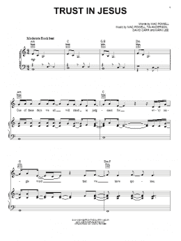 page one of Trust In Jesus (Piano, Vocal & Guitar Chords (Right-Hand Melody))