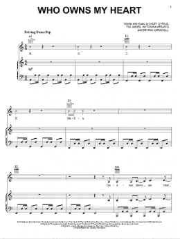 page one of Who Owns My Heart (Piano, Vocal & Guitar Chords (Right-Hand Melody))