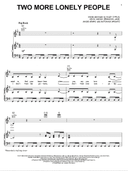 page one of Two More Lonely People (Piano, Vocal & Guitar Chords (Right-Hand Melody))