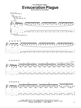 page one of Evisceration Plague (Guitar Tab)