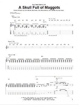 page one of A Skull Full Of Maggots (Guitar Tab)