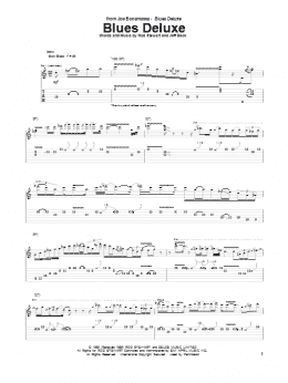 page one of Blues Deluxe (Guitar Tab)
