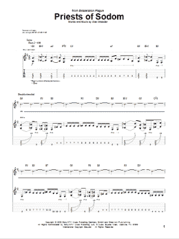 page one of Priests Of Sodom (Guitar Tab)