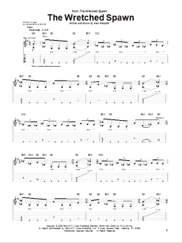 page one of The Wretched Spawn (Guitar Tab)