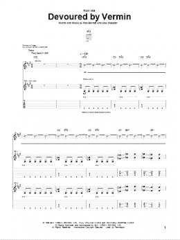 page one of Devoured By Vermin (Guitar Tab)