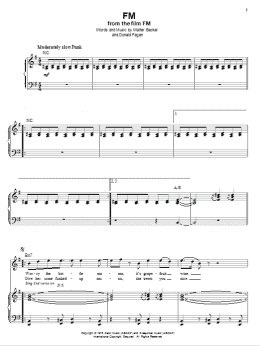 page one of FM (Piano & Vocal)