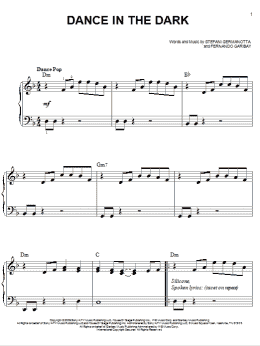 page one of Dance In The Dark (Easy Piano)