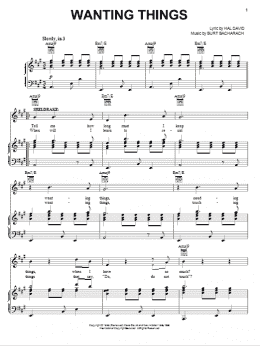 page one of Wanting Things (Piano, Vocal & Guitar Chords (Right-Hand Melody))