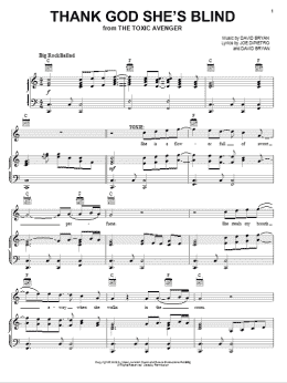 page one of Thank God She's Blind (Piano, Vocal & Guitar Chords (Right-Hand Melody))