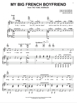 page one of My Big French Boyfriend (Piano, Vocal & Guitar Chords (Right-Hand Melody))