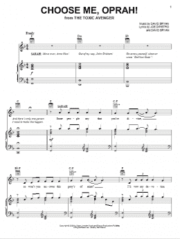 page one of Choose Me, Oprah! (Piano, Vocal & Guitar Chords (Right-Hand Melody))