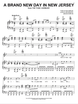 page one of A Brand New Day In New Jersey (Piano, Vocal & Guitar Chords (Right-Hand Melody))