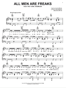 page one of All Men Are Freaks (Piano, Vocal & Guitar Chords (Right-Hand Melody))